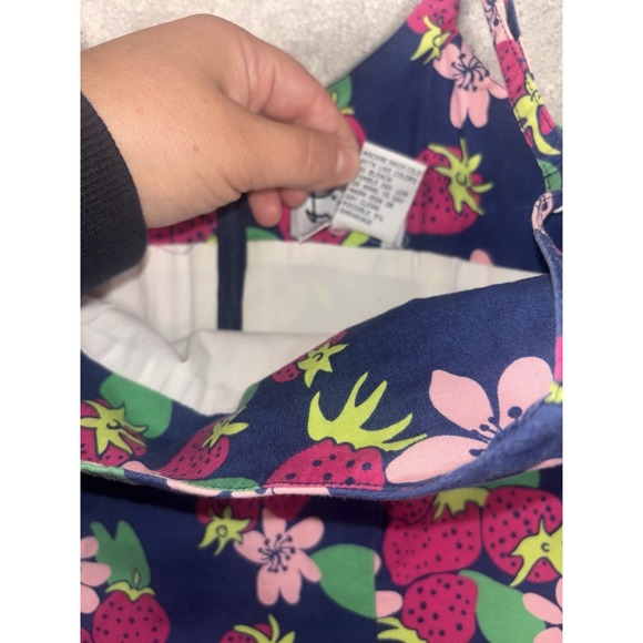 lilly pulitzer‎ navy strawberry print dress size 2 Sheath Lined Sleeveless - Picture 10 of 11